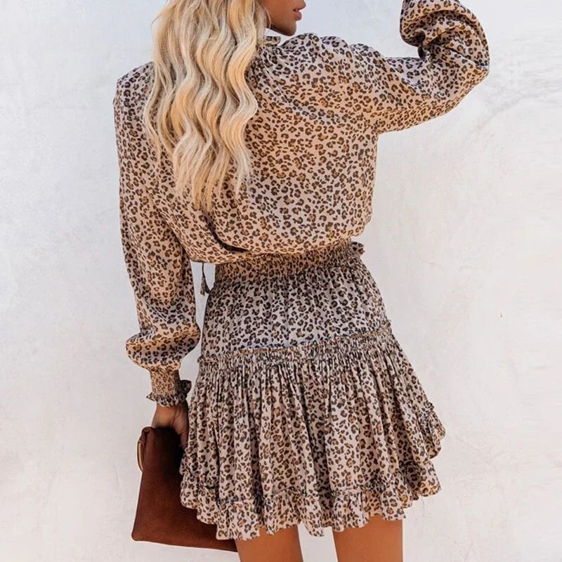 JORDYN LEOPARD PRINT KJOLE